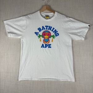 Bape A Bathing Ape Colors Milo College Summer Large Streetwear Shirt